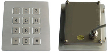 Chave lisa industrial dustproof do teclado 12 do metal do ATM da chave da relação RS232