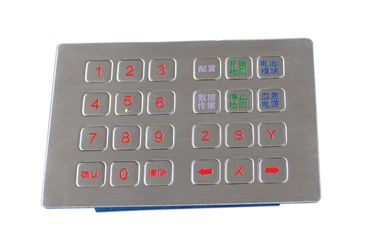 24 teclados numéricos do metal da montagem do painel PS/2 superior das chaves anti-vendal com curso curto de 0.45mm