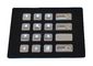 teclado resistente do metal do vândalo feito sob encomenda de 4 x 4 chaves com chaves retroiluminadas, numéricas