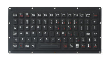 As chaves IP65 81 diluem o teclado preto da borracha de silicone, tamanho de 222.0mm x de 100mm x de 9.1mm