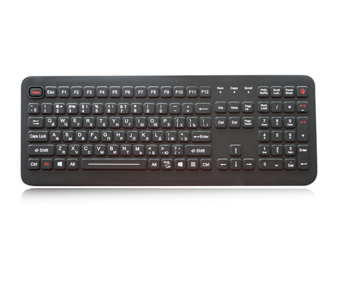 108 Desktop retroiluminado impermeável industrial do teclado IP68 do silicone das chaves