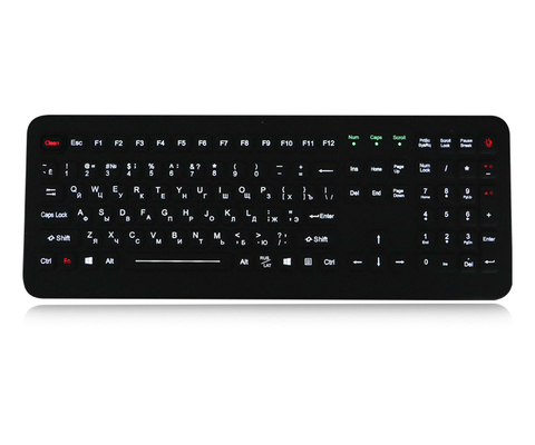 108 Desktop retroiluminado impermeável industrial do teclado IP68 do silicone das chaves