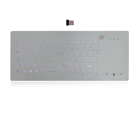 Teclado médico Desktop lavável do teclado retroiluminado industrial 2.4G Wirelrss do silicone