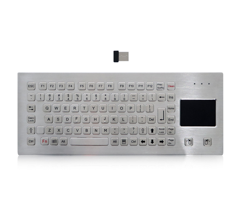 Teclado 2.4G sem fio industrial do metal IP65 com versão Desktop do Touchpad