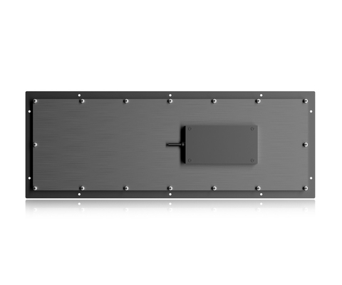 teclado robusto EMC teclado militar eletroplacado de titânio preto durável