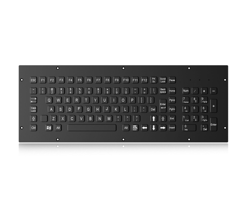 teclado robusto EMC teclado militar eletroplacado de titânio preto durável