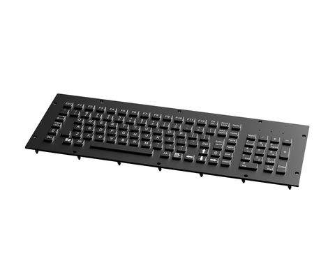 teclado robusto EMC teclado militar eletroplacado de titânio preto durável