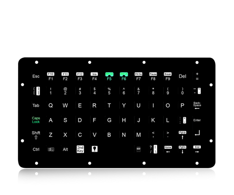 teclado de borracha de silicone militar robusto embutida 69 teclas teclado USB retroiluminado