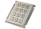 O teclado numérico IP67 da montagem do painel da matriz do ATM do banco avaliou o metal de 12 chaves de aço inoxidável