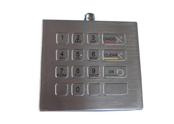 O teclado numérico Desktop da prova do vândalo IK09 escovou o metal RS232 com 16 chaves