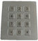 Chave lisa industrial dustproof do teclado 12 do metal do ATM da chave da relação RS232