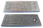Compact Format Long Stroke vandal proof ruggedized industrial keyboard with trackball