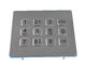 O metal 12 da matriz de ponto IP65 fecha o teclado numérico do telefone resistente do vândalo para industrial