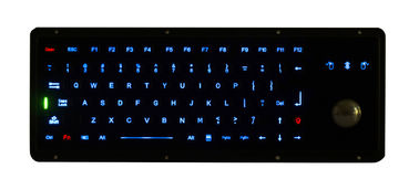 Teclado preto da montagem do painel do Usb do fuzileiro naval com Trackball óptico