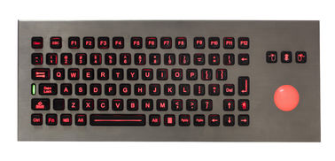 Waterproof do suporte o teclado industrial móvel apenas com o Trackball para o exército, marinha